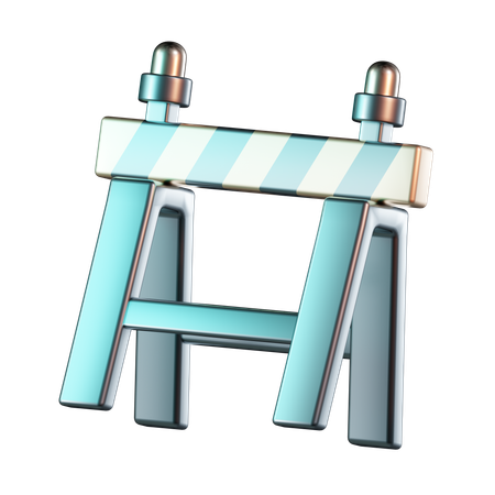 Construction Barrier  3D Icon