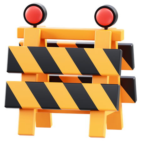 Construction Barrier  3D Icon