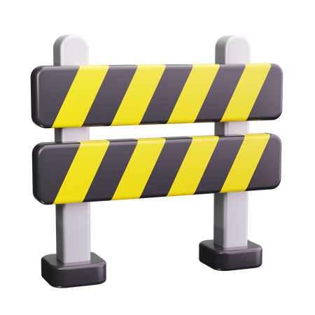 Construction Barrier  3D Icon