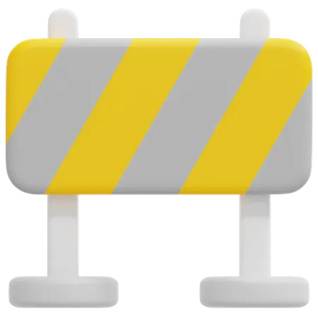 Construction Barrier 3D Icon