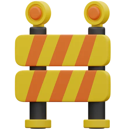 Barrière de construction  3D Icon