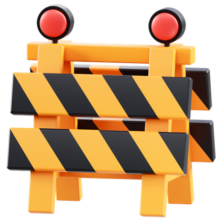 Barrière de construction  3D Icon