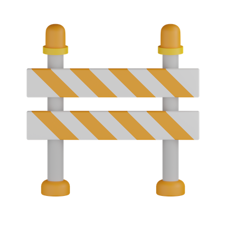 Barrière de construction  3D Icon