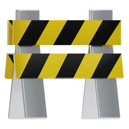 Construction Barriers  3D Icon