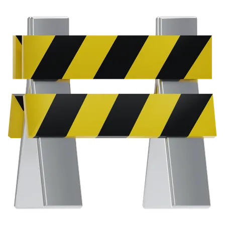 Construction Barriers  3D Icon