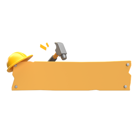 Construction Board  3D Icon