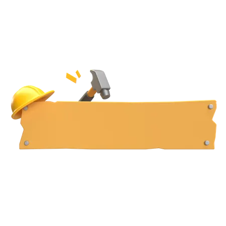 Construction Board  3D Icon