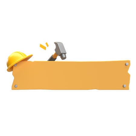 Construction Board  3D Icon