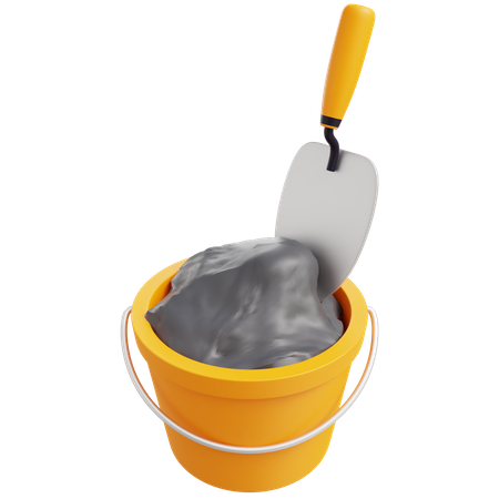 Construction Bucket  3D Icon