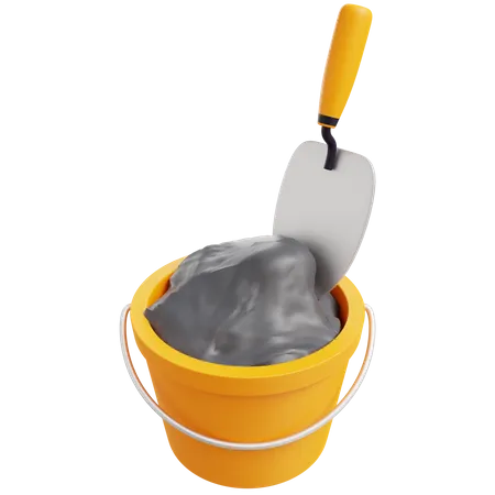 Construction Bucket  3D Icon