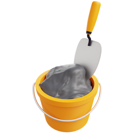 Construction Bucket  3D Icon