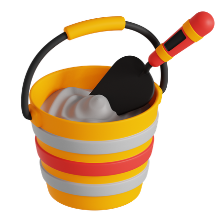 Construction Bucket  3D Icon