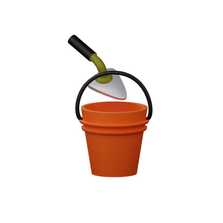 Construction Bucket  3D Illustration