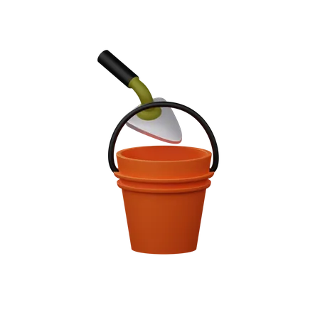 Construction Bucket  3D Illustration