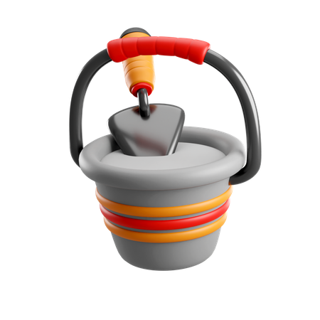 Construction Bucket  3D Icon
