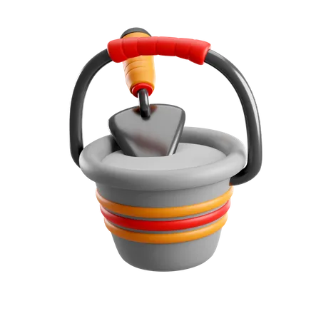 Construction Bucket  3D Icon