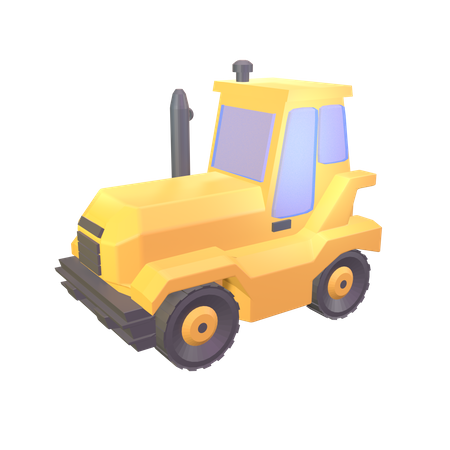 Construction Bulldozer  3D Icon