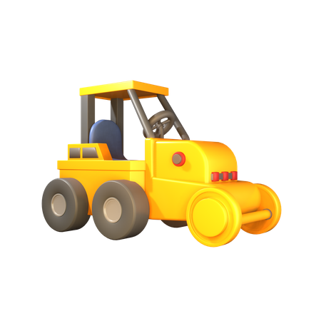 Construction Bulldozer  3D Icon