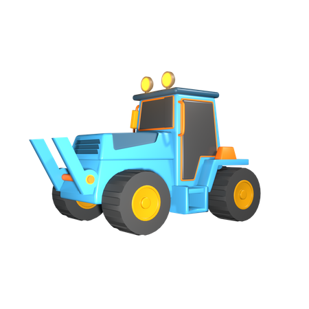 Construction Bulldozer  3D Icon