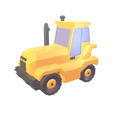 Construction Bulldozer  3D Icon