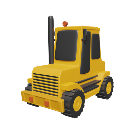 Construction Bulldozzer  3D Icon