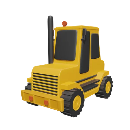 Construction Bulldozzer  3D Icon