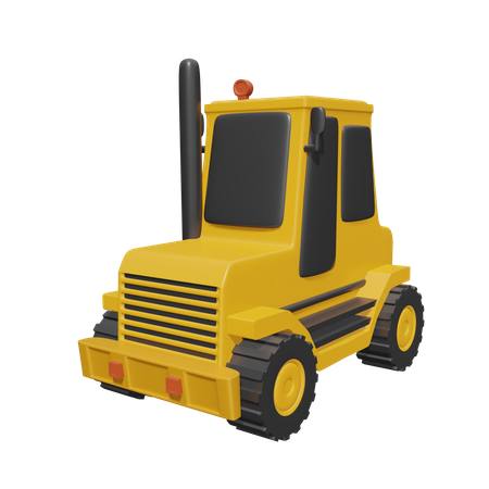 Construction Bulldozzer  3D Icon