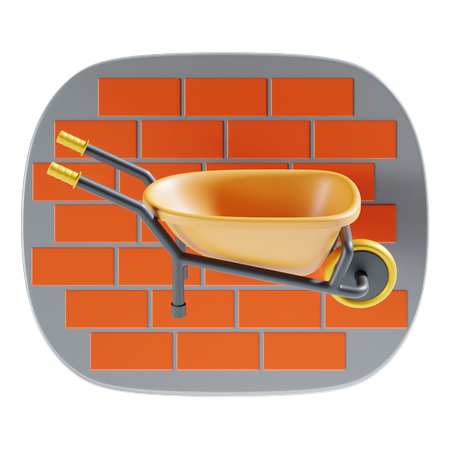 Construction Cart  3D Icon