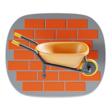 Construction Cart  3D Icon