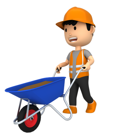 Construction Cart  3D Illustration