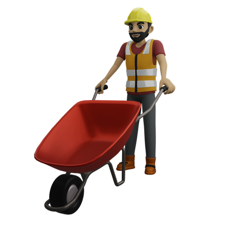 Construction Cart  3D Illustration