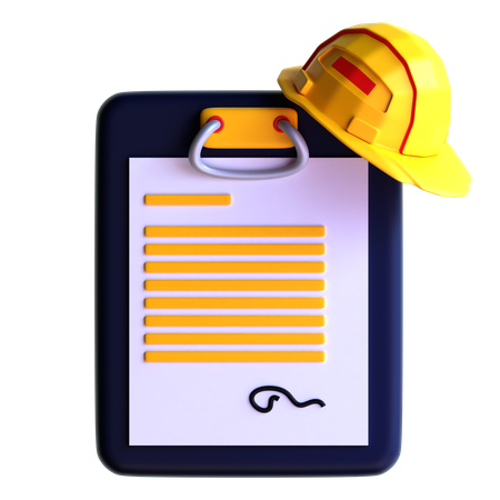 Construction Checklist  3D Icon