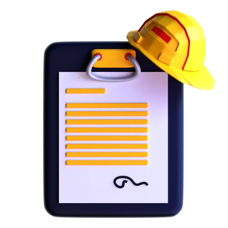 Construction Checklist  3D Icon