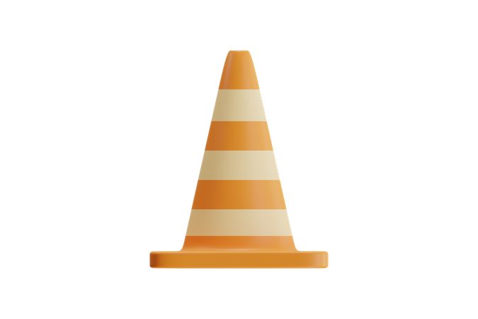 Construction Cone  3D Icon