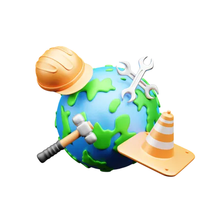 Construction Cone  3D Icon