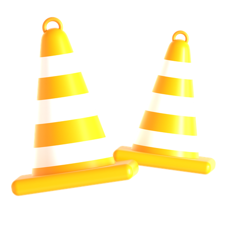 Construction Cone  3D Icon