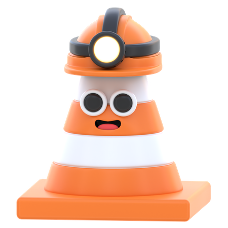 Construction Cone  3D Icon