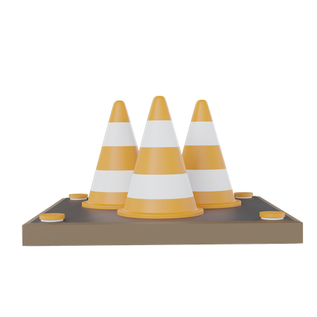 Construction Cone  3D Icon