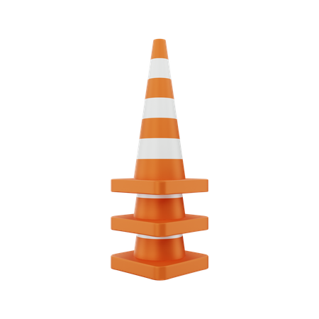 Construction Cone  3D Illustration