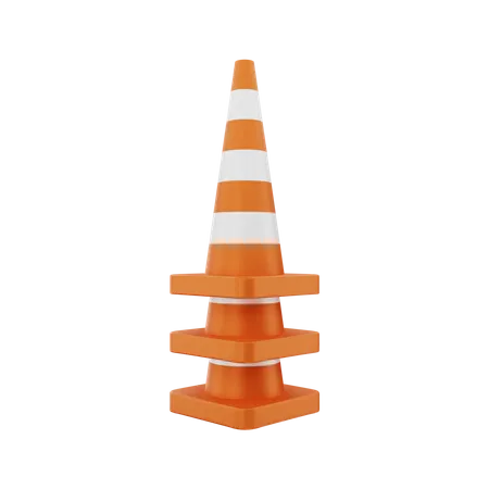 Construction Cone  3D Illustration