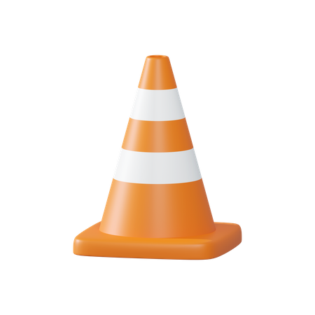 Construction cone  3D Illustration