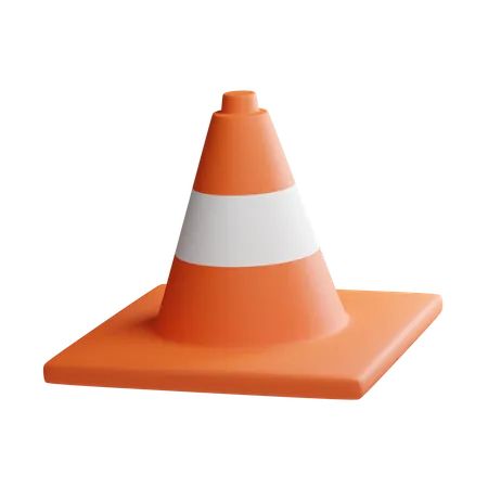 Construction Cone 3D Illustration