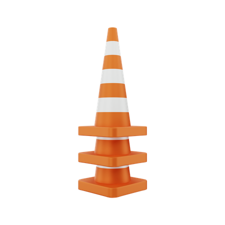 Construction Cone 3D Illustration
