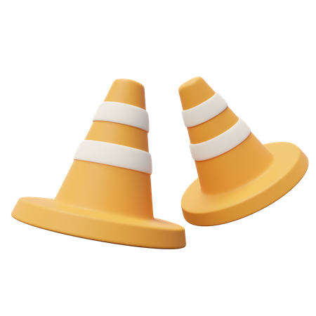 Construction Cone 3D Icon