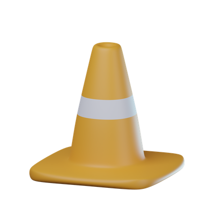Construction Cone 3D Icon