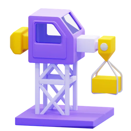 Construction Crane  3D Icon