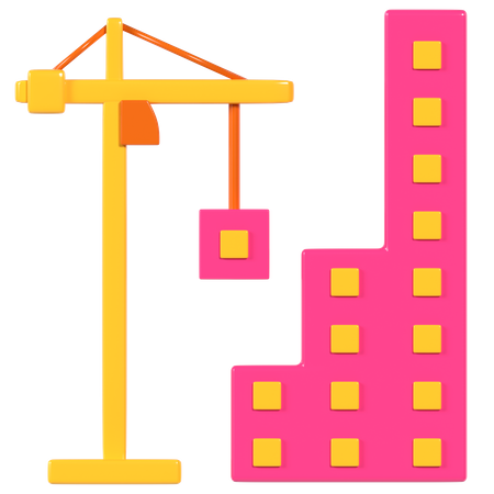 Construction Crane  3D Icon