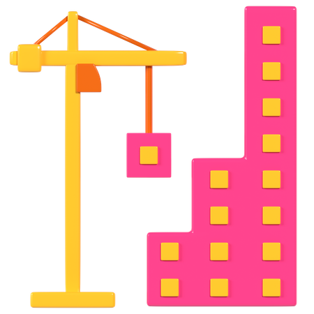 Construction Crane 3D Illustration