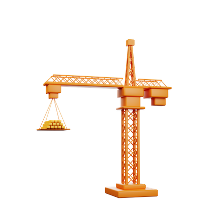 Construction Crane 3D Icon
