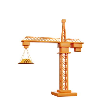 Construction Crane 3D Icon